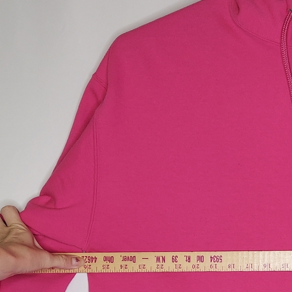 No One Fights Alone Hoodie Sweatshirt Full Zip Pocket Pink Cancer Awareness 2XL - Picture 5 of 7